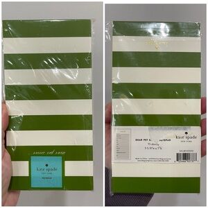 Kate Spade New York Dear Pet Sitter notepad planner stripes fur baby cat dog new